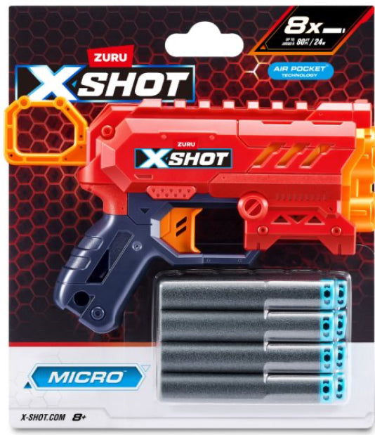 ZURU XSHOT EXCEL MICRO 2.0 W 8 DARTS