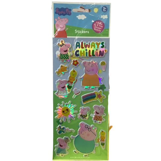 STICKERS 3 PK PEPPA PIG