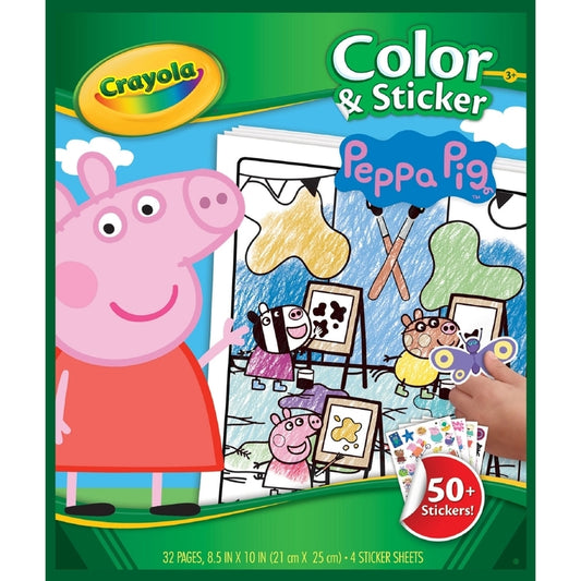 CRAYOLA COLOR & STICKER BOOK PEPPA PIG