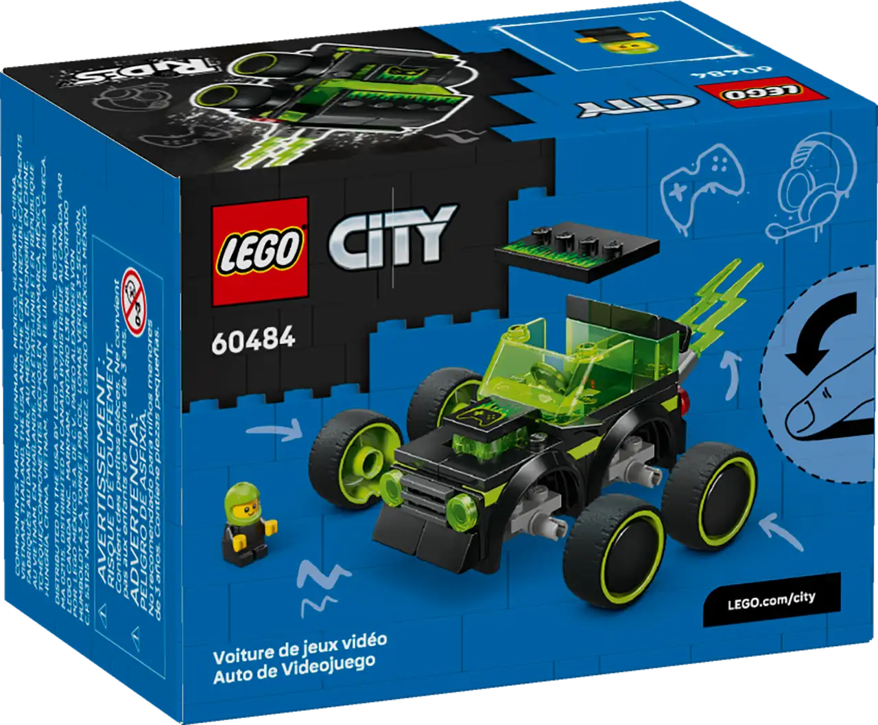 LEGO 60484 CITY RIDES GAMING RACE CAR