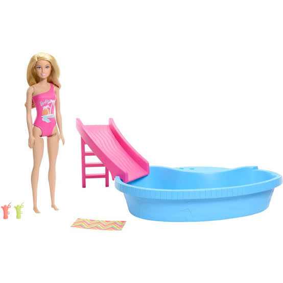 BARBIE DOLL AND POOL SET