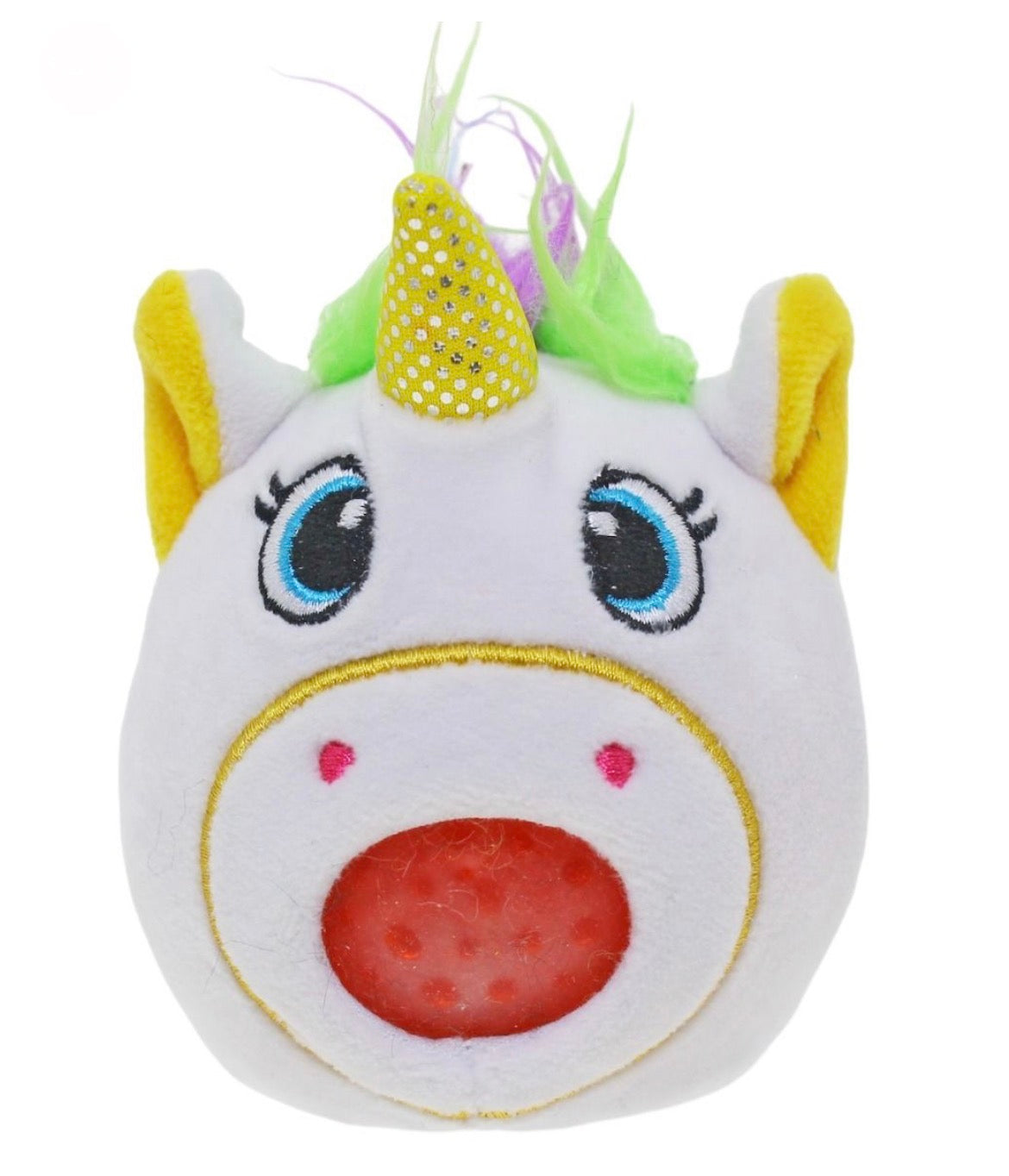 SQUEEGIES WATER BEAD PLUSH WHITE UNICORN