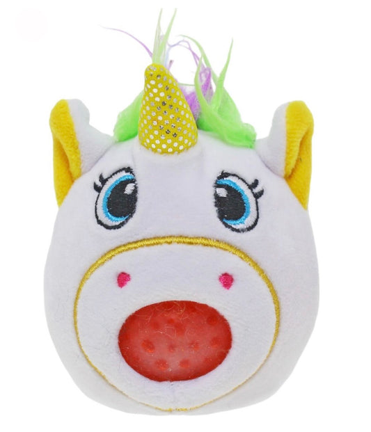 SQUEEGIES WATER BEAD PLUSH WHITE UNICORN