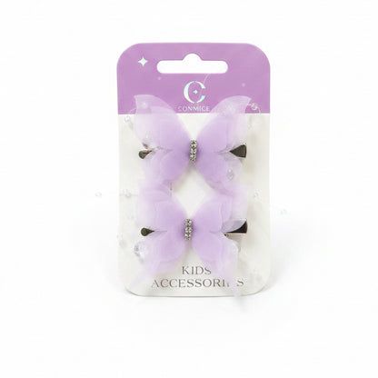 C/NICE HC08567 2PC BUTTERFLY HAIR CLIP