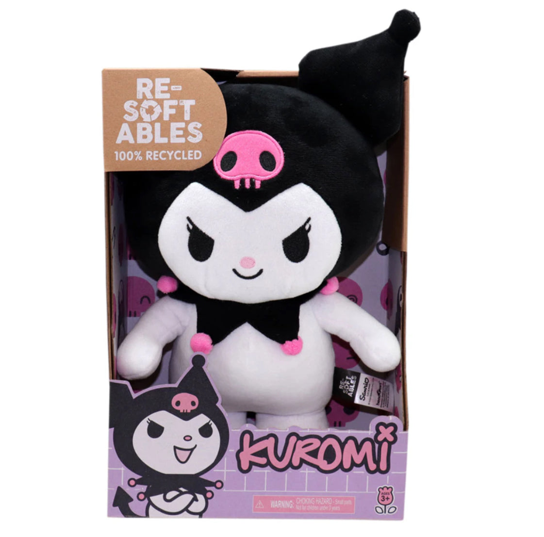 RESOFTABLES HELLO KITTY KUROMI 10" PLUSH