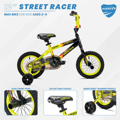 BIKE KENT 12" STREET RACER YELLOW