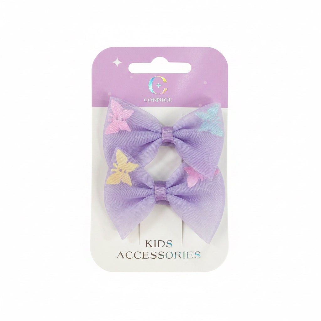 C/NICE HC13530 2PC BOW HAIR CLIPS