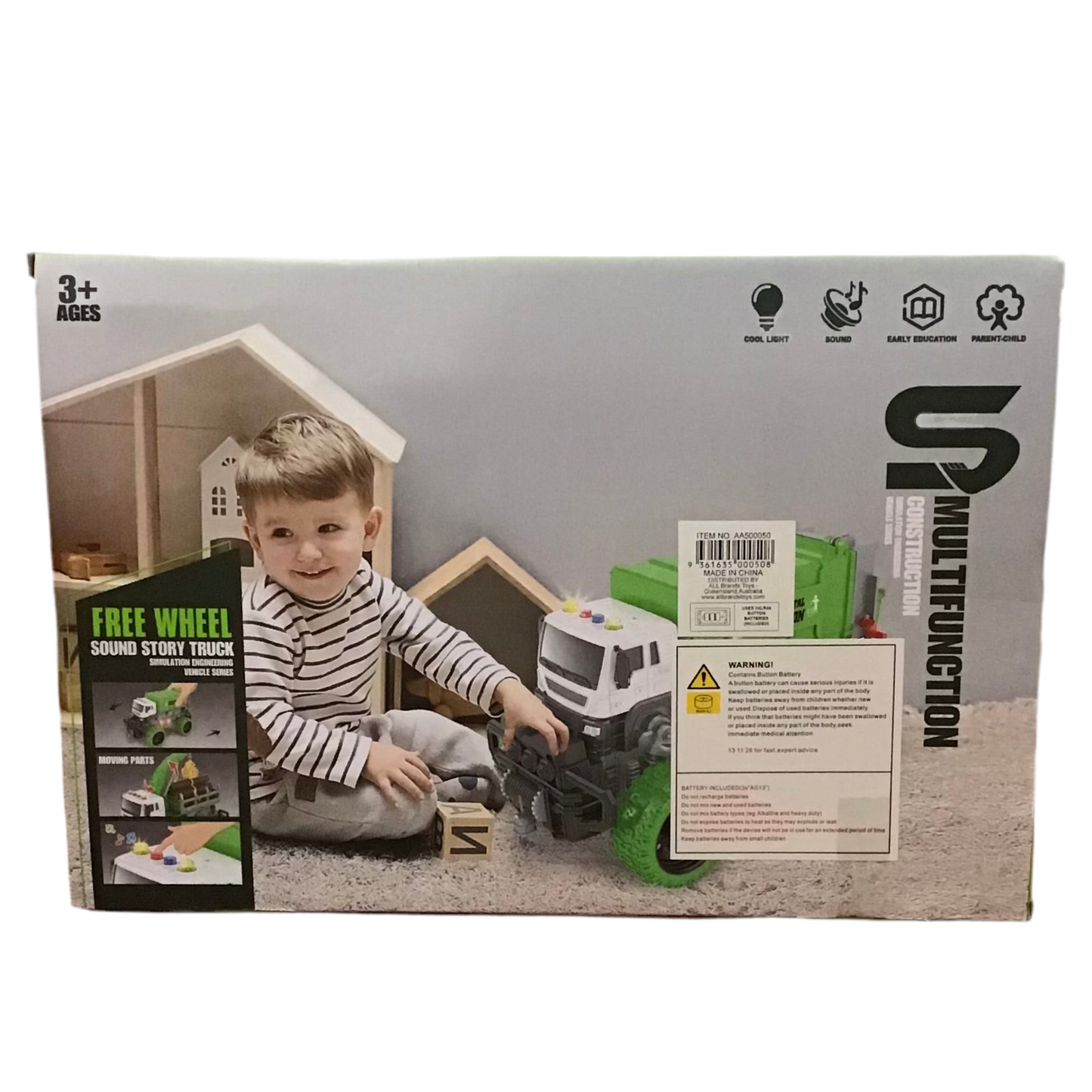 GARBAGE TRUCK MONSTER WHEELS L&S 30CM