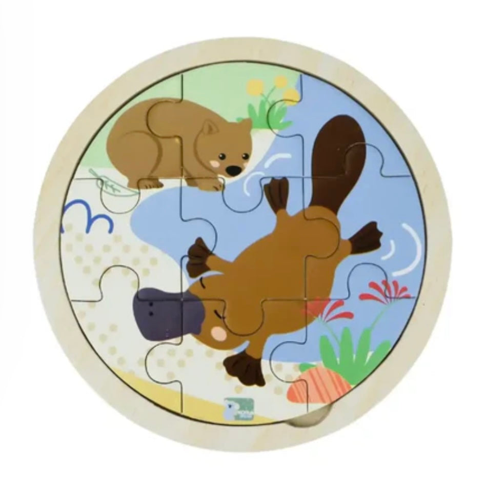 PUZZLE WOODEN 9PC AUSTRALIAN ANIMAL AST