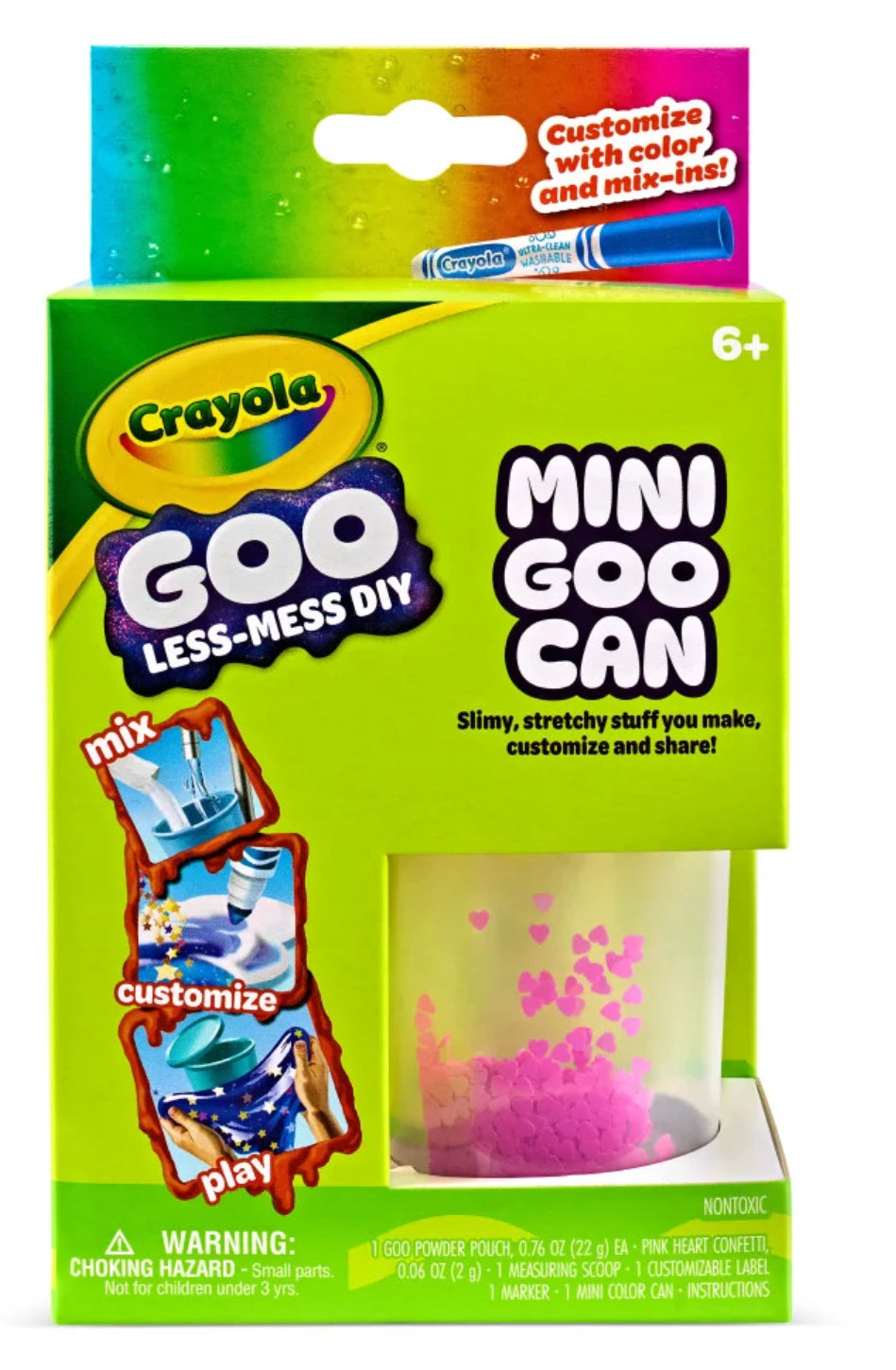 CRAYOLA MINI GOO CANS 1PK