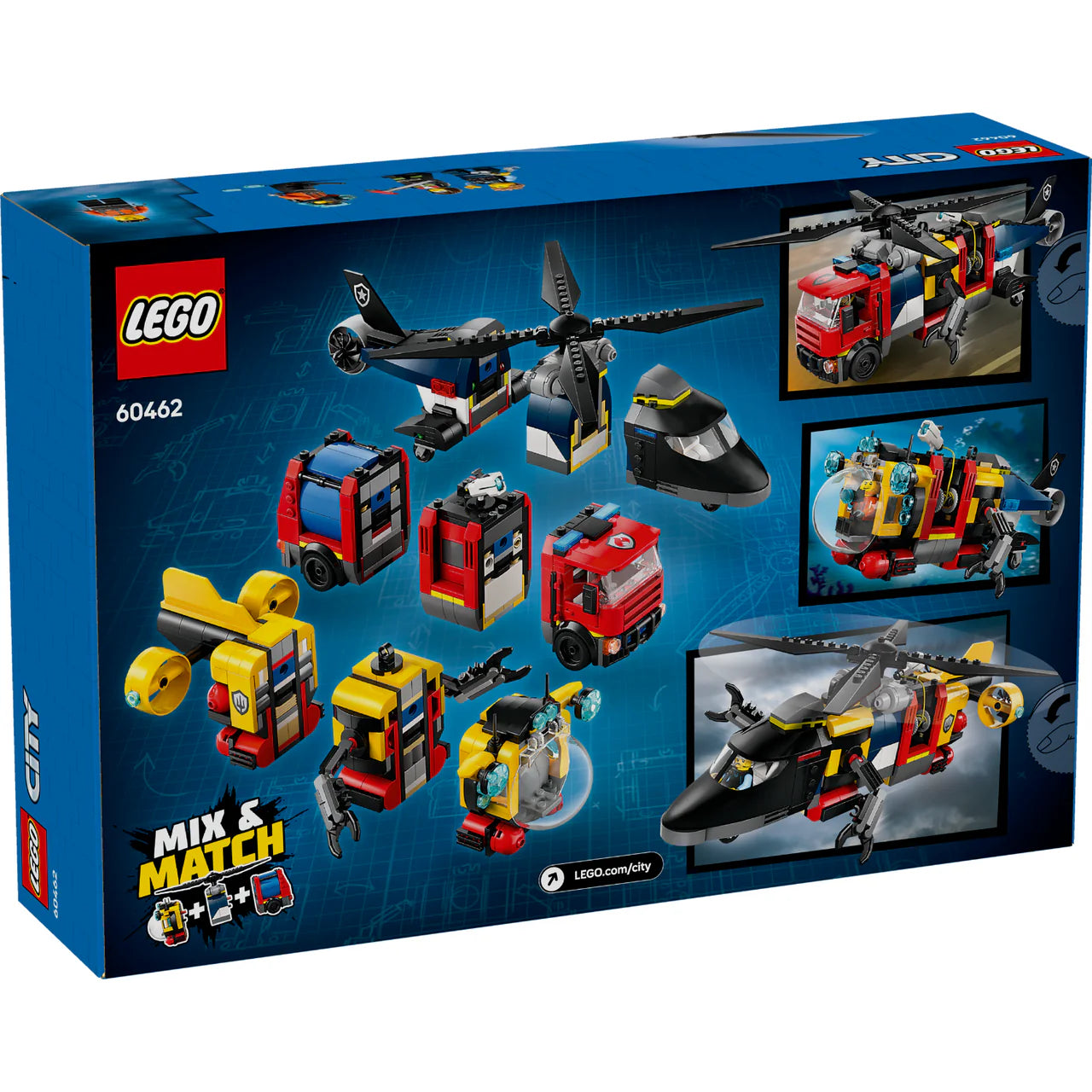 LEGO 60462 CITY HELICOPTER, FIRE & SUB