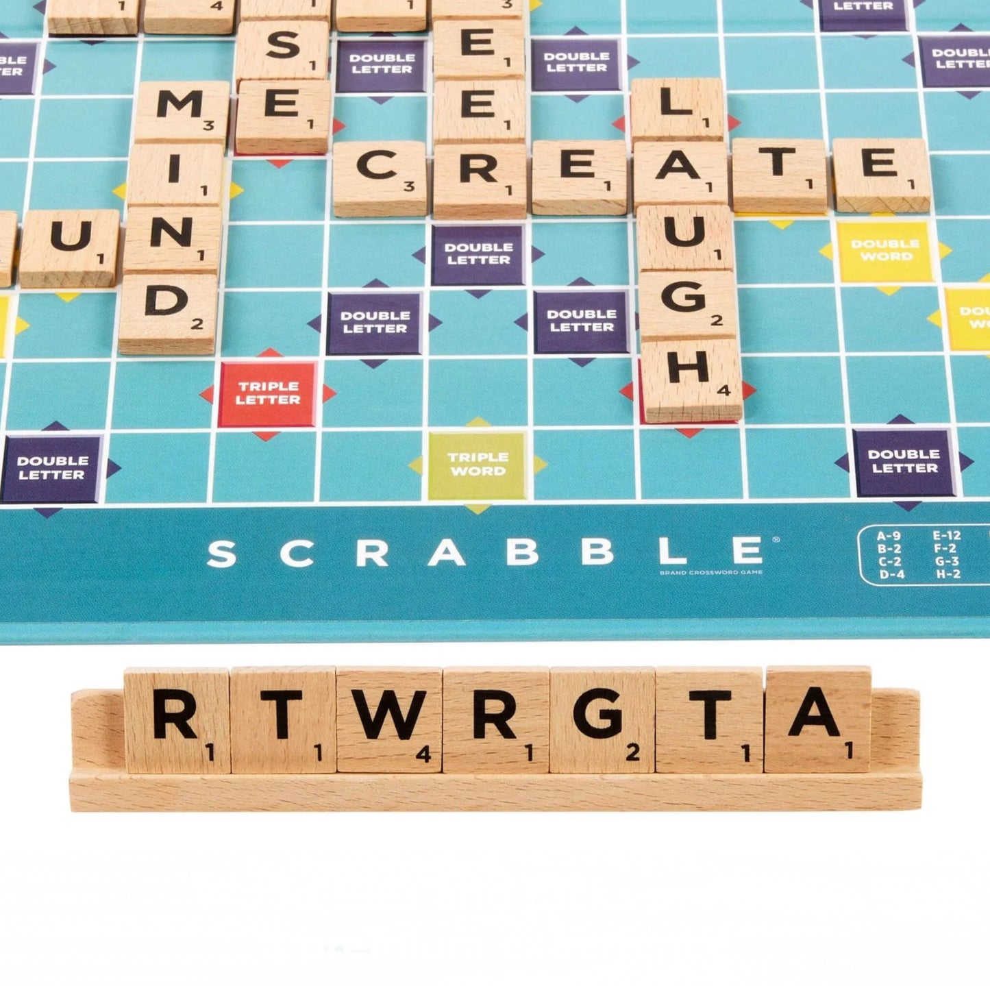 GAME SCRABBLE WOOD TILES & RACK