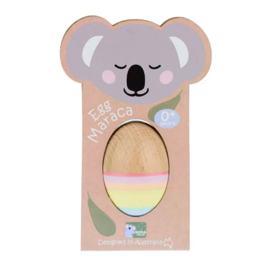 WOODEN RAINBOW EGG MARACA