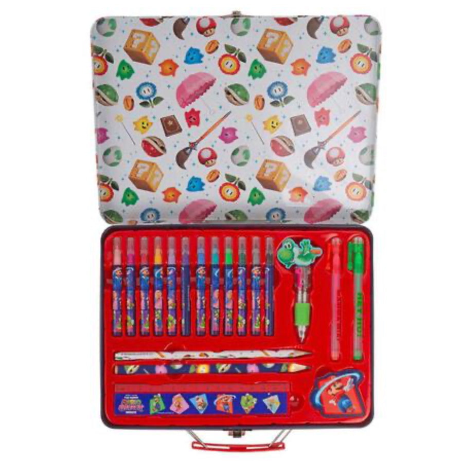 SUPER MARIO 2 TIN STATIONERY SET