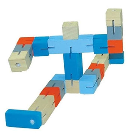 Wooden Twist & Lock Robot Block