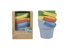 SILICONE SHOWER BUCKETS 3PC GREEN