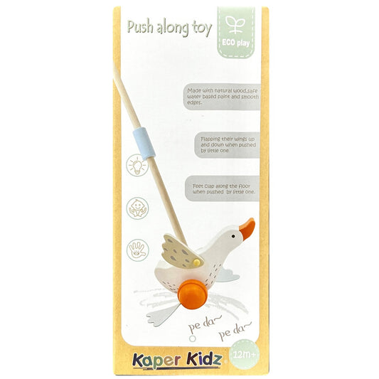 WOODEN PUSH ALONG GOOSE
