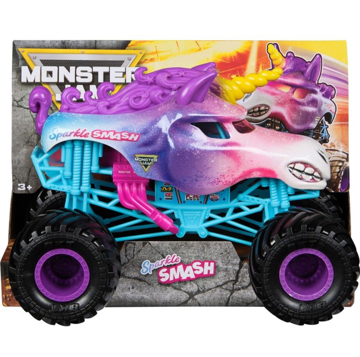 MONSTER JAM 1:24 SPARKLE SMASH D/C TRUCK
