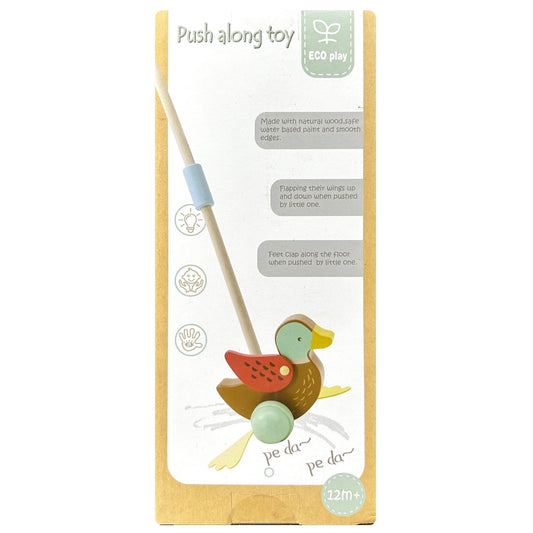 WOODEN PUSH ALONG MALLARD DUCK