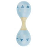 WOODEN MARACA DOUBLE ENDED RAINBOW