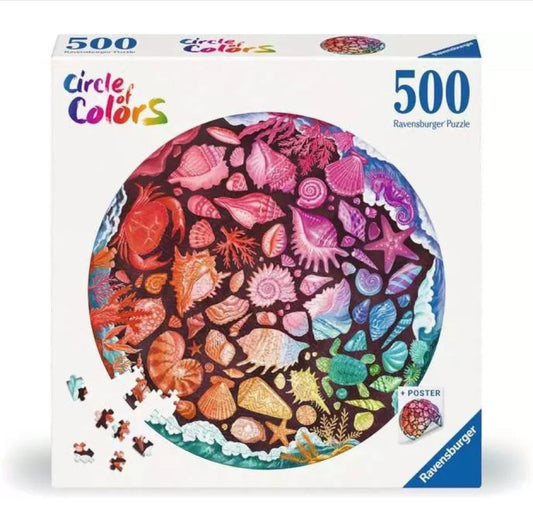PUZZLE 500PC CIRCLE OF COLOR SHELLS
