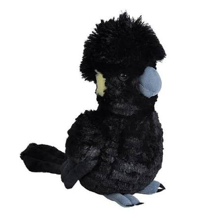 WILD PLUSH YELLOW TAIL BLACK COCKATOO