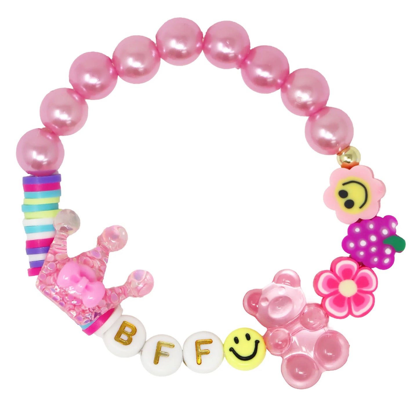 P/POP BFF LETTER CANDY BRACELET SET