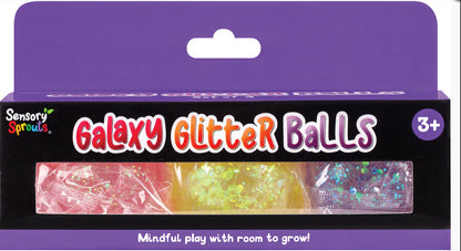 SENSORY GALAXY GLITTER BALLS PNK/PURP/YE