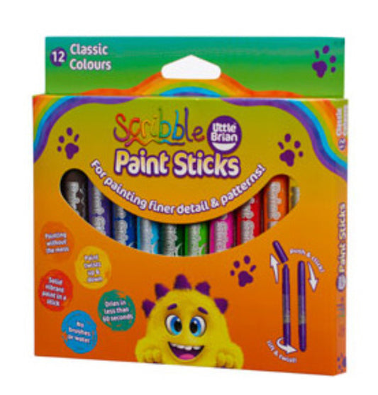 LITTLE BRIAN SCRIBBLE PAINT STICKS 12PK