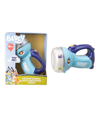 BLUEY COLOUR CHANGE LIGHT & SOUND TORCH