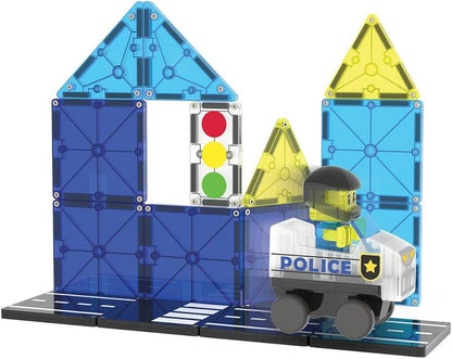 MAGNA TILES POLICE PATROL 20PC