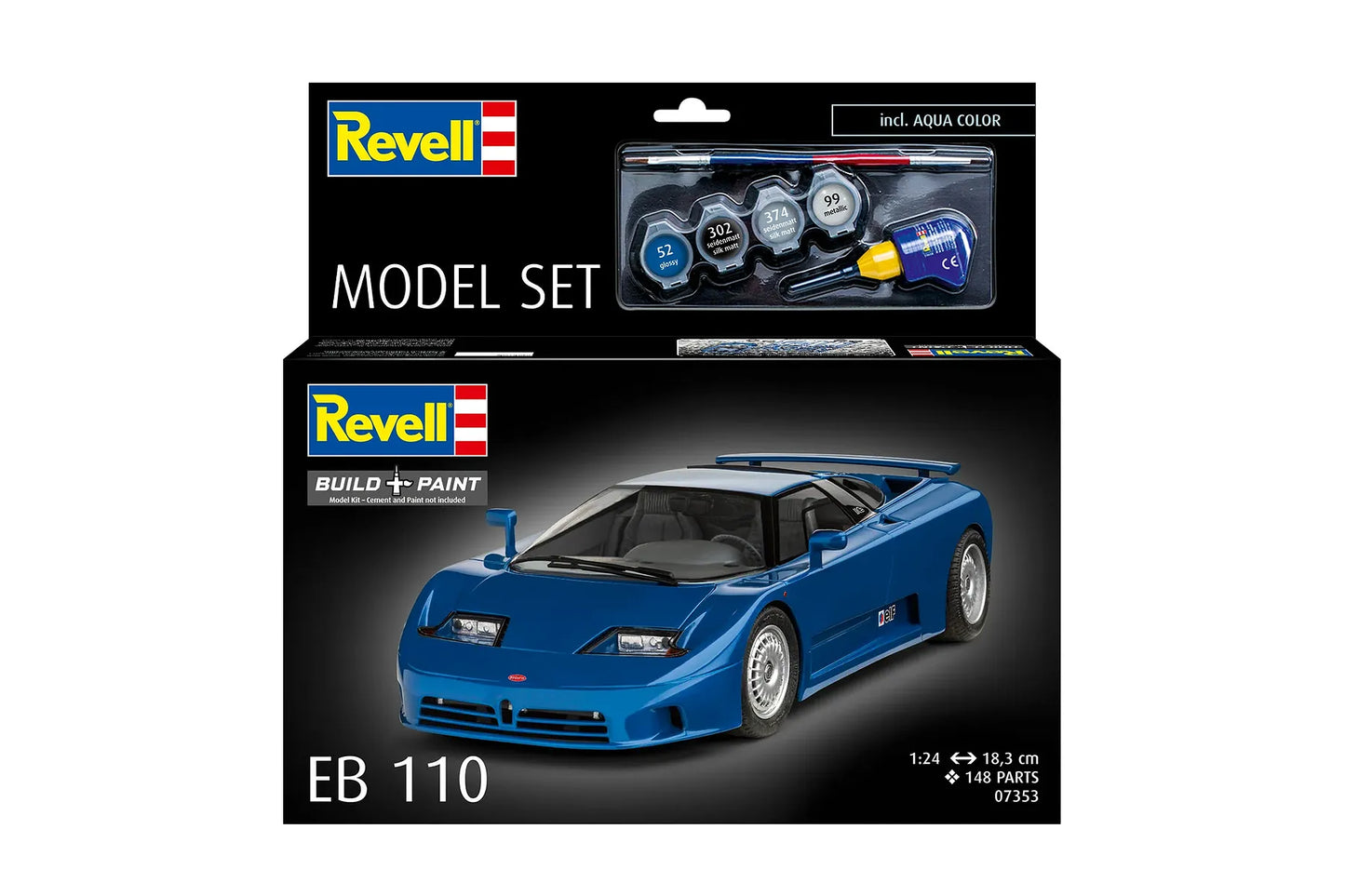 REVELL 1/24 BUGATTI EB110 MODEL SET