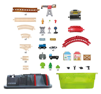 HAPE RAILWAY BUCKET BUILDER SET