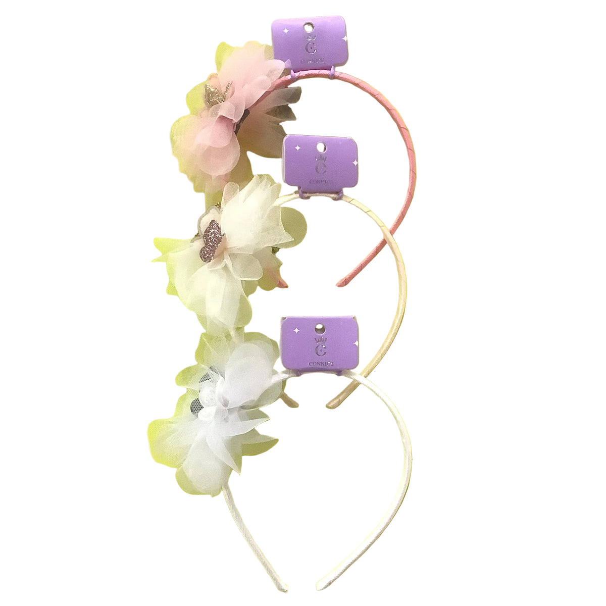 C/NICE HC13479B TULLE/BUTTERFLY HEADBAND