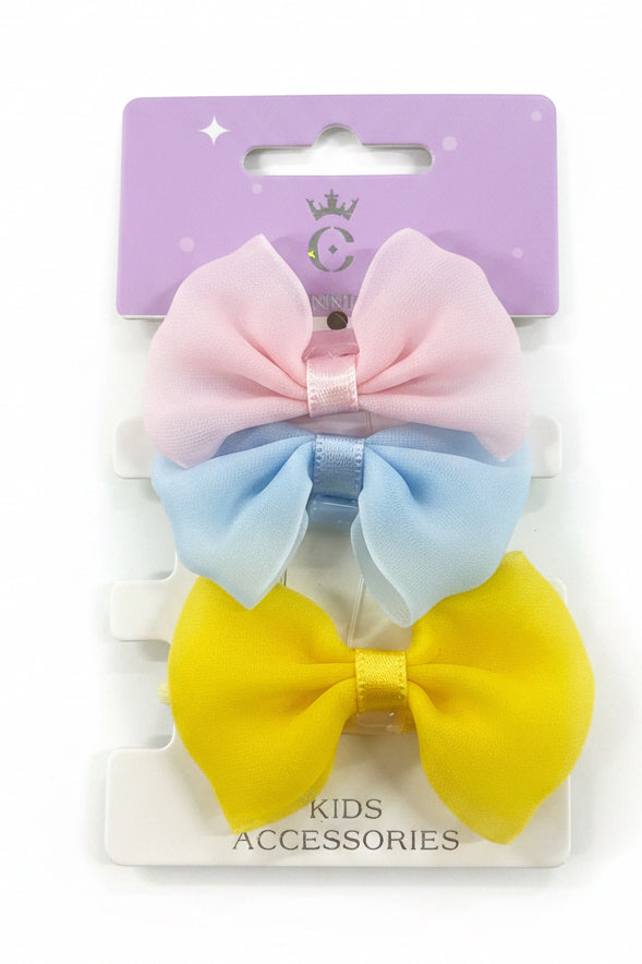C/NICE HC13585 3PC BOW HAIR TIES
