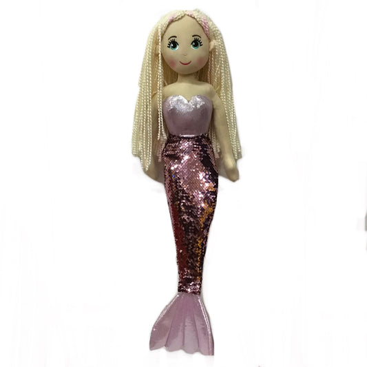 COTTON CANDY SEQUINNED MERMAID LRG AST