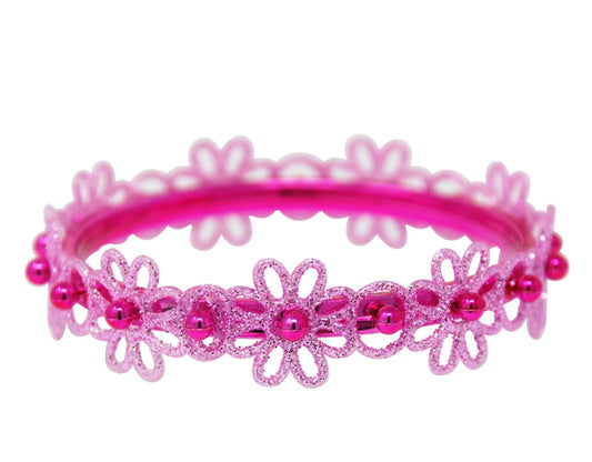 P/POP BC5051B GLITTER FLOWER BRACELET