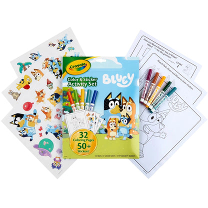 CRAYOLA CLR/STKR ACT SET BLUEY
