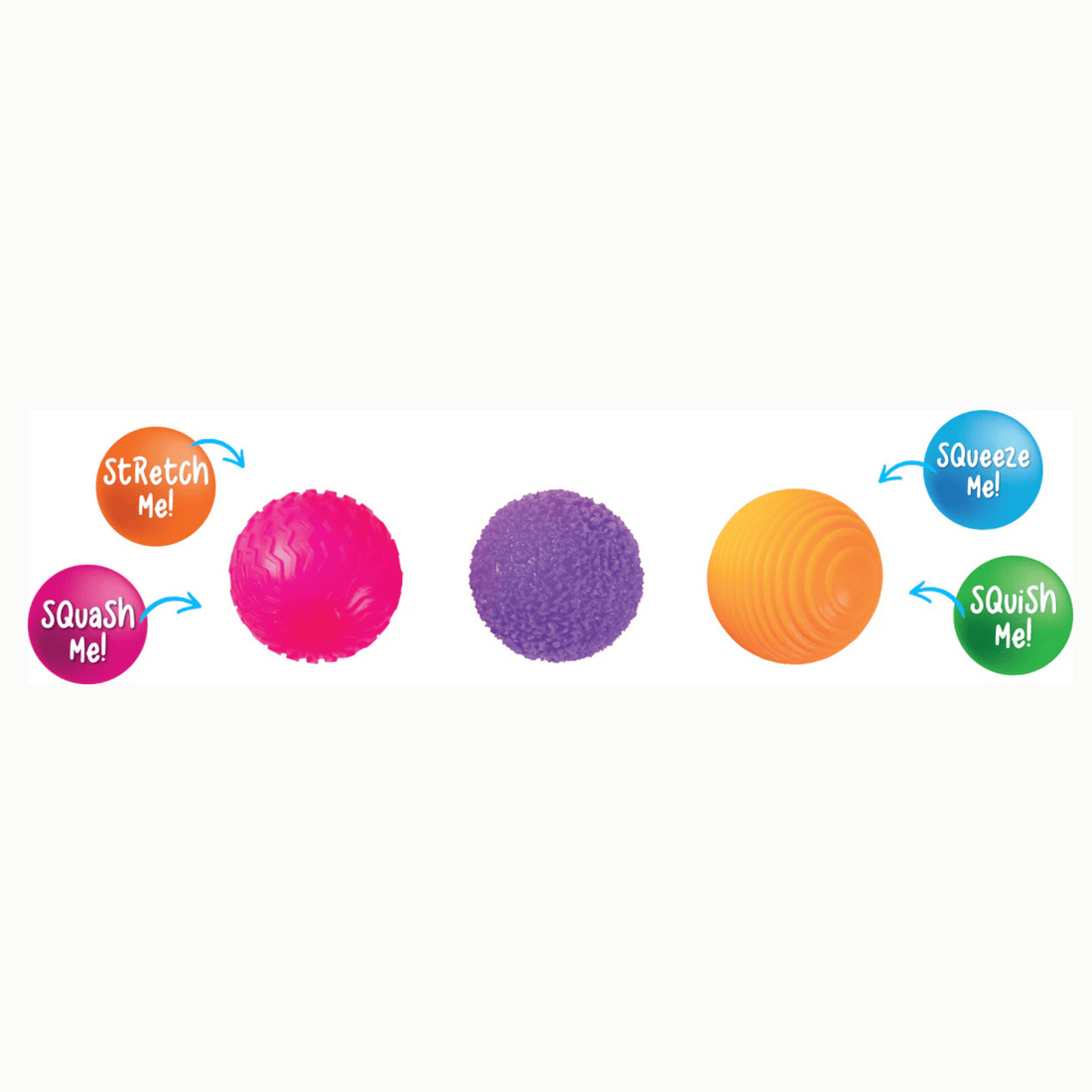 SENSORY MINDFUL MONSTER BALLS PNK/PRP/OR