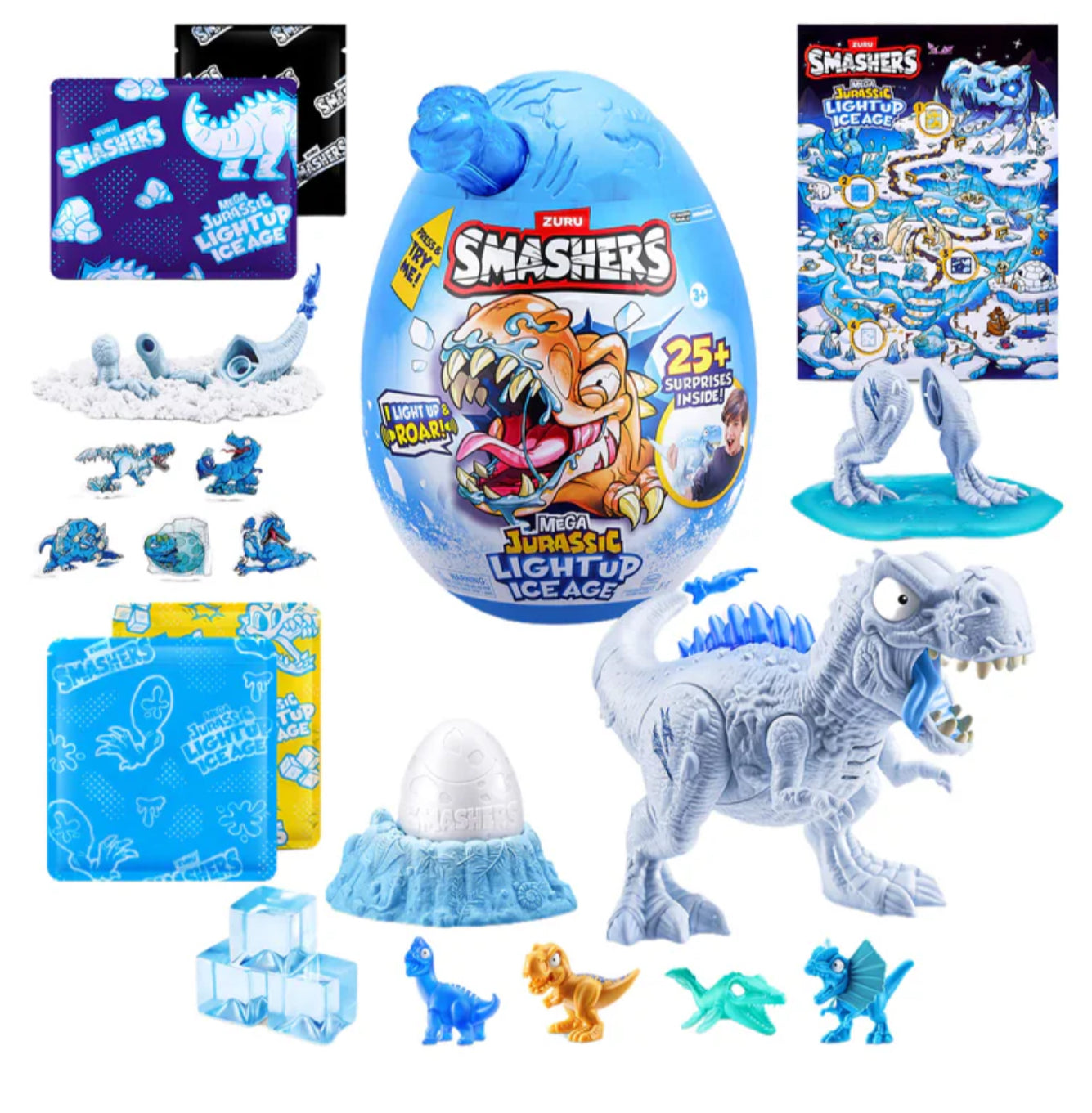 SMASHERS DINO ICE AGE LIGHT UP MEGA EGG