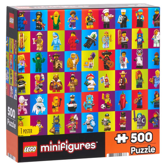 PUZZLE 500PC LEGO MINIFIGURES COLLAGE