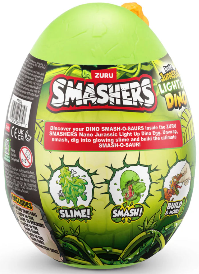 ZURU SMASHERS JURASSIC LIGHT UP NANO EGG