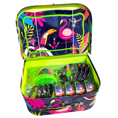 EXOTIC BIRD TEA SET IN CASE