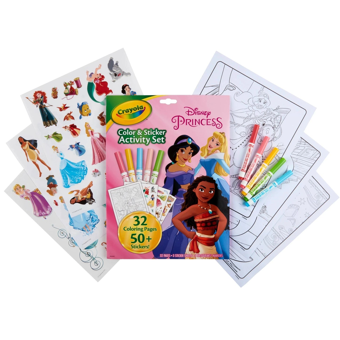 CRAYOLA CLR/STKR ACT SET PRINCESS