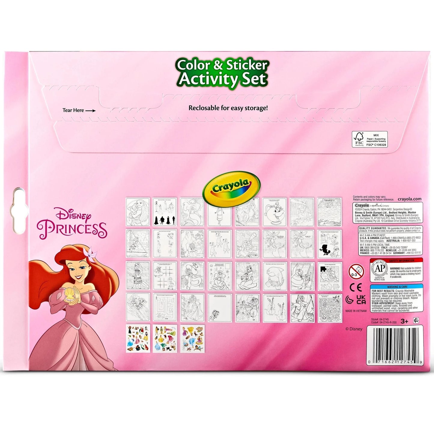 CRAYOLA CLR/STKR ACT SET PRINCESS