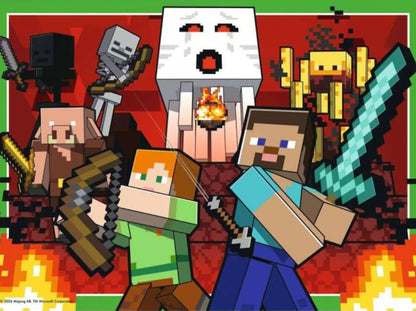 PUZZLE 4X100PC MINECRAFT REALMS ADVENT