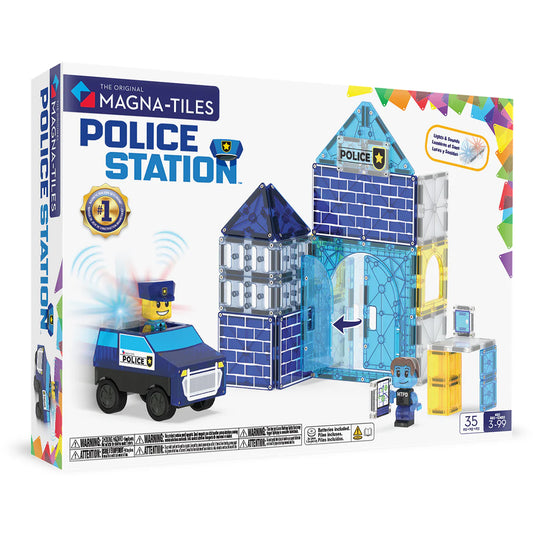 MAGNA TILES POLICE STATION 35PC