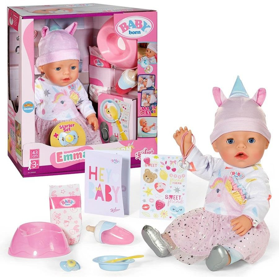 BB BABY BORN EMMA 43CM IN UNICORN STYLE