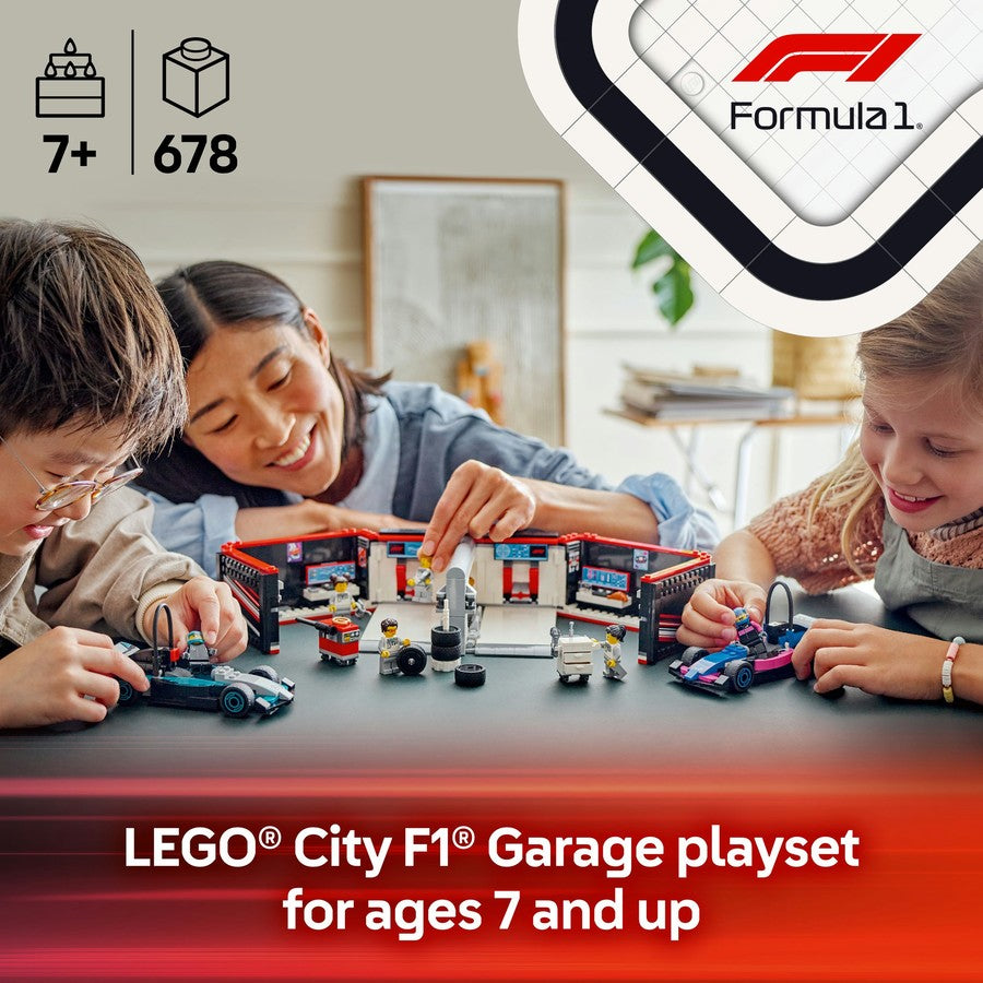 Lego 60444 City F1 Garage Merc & Alpine