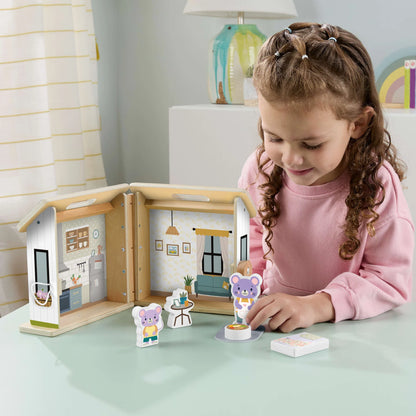 F/P WOODEN FOLDING DOLLHOUSE